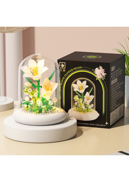 Puzzle Küçük Parçacıklar Ekleme Blokları Simülasyon Çiçek Modeli Oyuncaklar (Yurt Dışından)