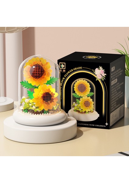 Puzzle Küçük Parçacıklar Ekleme Blokları Simülasyon Çiçek Modeli Oyuncaklar (Yurt Dışından)