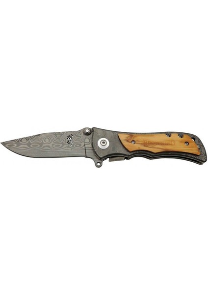 Browning 2-32 Damascus Çakı 20 cm Manuel, Kemerlikli