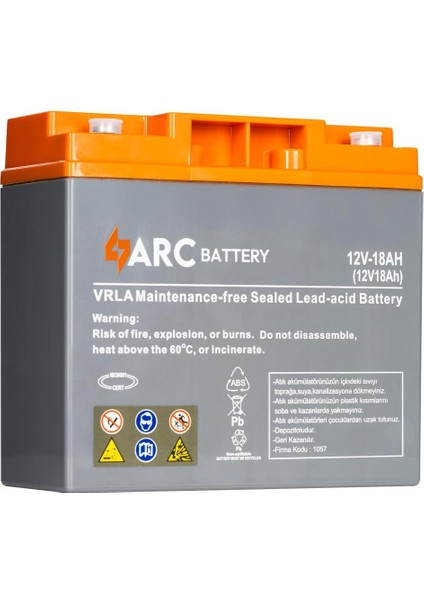 12/18 Ah Agm Arc Battery (Üretim YILI:2024)