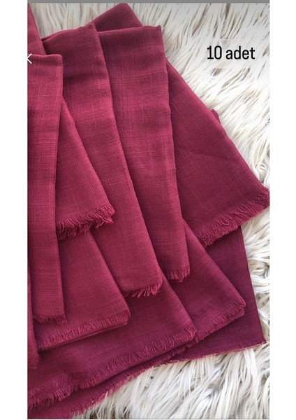 Flamlı 10’lu Paket Dağıtmalık Pamuklu Yazma Eşarp