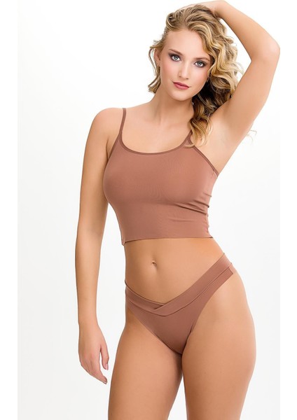 Kadın Brazillian Çapraz Bel Lazer Kesim 5 Li Slip KTS4040 fiyatları