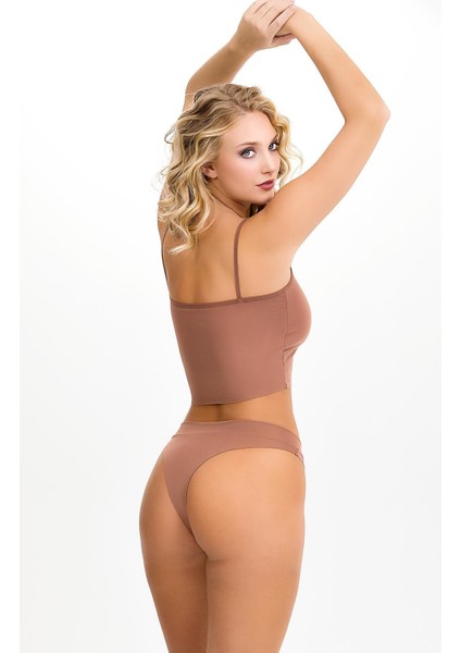 Kadın Brazillian Çapraz Bel Lazer Kesim 5 Li Slip KTS4040 fırsatları