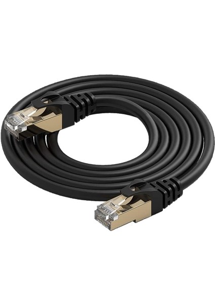Cat7 5 Metre Ethernet Kablosu - 10GBPS Yüksek Hız, 600MHZ Bant Genişliği, Çift Koruma (Stp), Altın Kaplama RJ45 Konnektörlü, Ağ Kablosu - Modem, Router, Pc, Tv, Oyun Konsolu Için Uyumlu