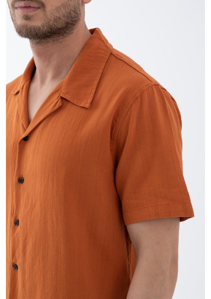Erkek %100 Pamuk Kısa Kol Gömlek - Rahat ve Şık Tasarım, Yaz Modası