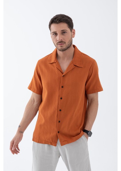 Erkek %100 Pamuk Kısa Kol Gömlek - Rahat ve Şık Tasarım, Yaz Modası fırsatları