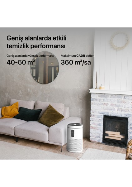 Akıllı Hava Temizleyici Ambiyans Aydınlatma Aromaterapi Özellikli HEPA13 Filtreli Sessiz Hava Temizleme Cihazı X7421 indirimleri