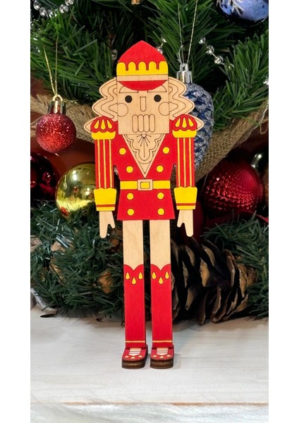 Ahşap Kurşun Asker Obje - 25 cm (Kırmızı) ( 1ADET Fiyatıdır )