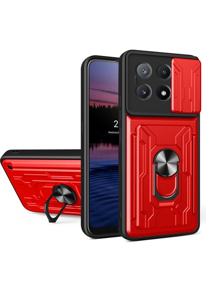 Xiaomi Poco X6 Pro 5g Pc+Tpu Kickstand Telefon Arka Kapak Kamera Kaydırıcılı (Yurt Dışından)