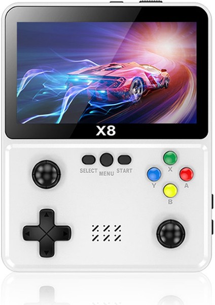 X8 Retro Oyun Konsolu 4 Inç IPS Ekran El Tipi Oyun Oyuncusu 10 Simülatör Video Oyun Konsolu Sfc Gbc Gba Beyaz (Yurt Dışından)