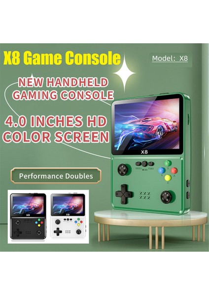 X8 Retro Oyun Konsolu 4 Inç IPS Ekran El Tipi Oyun Oyuncusu 10 Simülatör Video Oyun Konsolu Sfc Gbc Gba Beyaz (Yurt Dışından) fiyatları