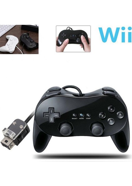 Game Pad Controller Konsol Joypad Nintendo Wii Ikinci Nesil Kablolu Oyun Kumandası Oyun Uzaktan Kumandası-Siyah (Yurt Dışından)