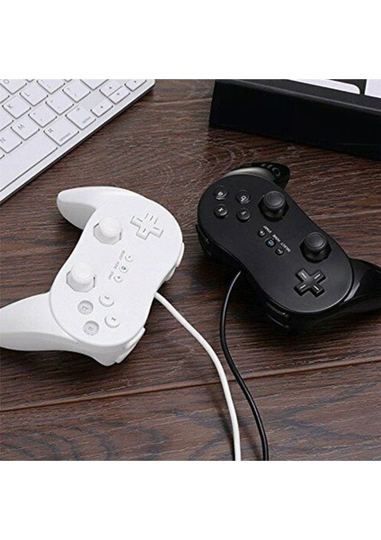 Game Pad Controller Konsol Joypad Nintendo Wii Ikinci Nesil Kablolu Oyun Kumandası Oyun Uzaktan Kumandası-Siyah (Yurt Dışından)