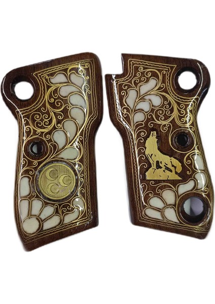 Saddam Beretta Mod 951 Ahşap El Telkari Kabze