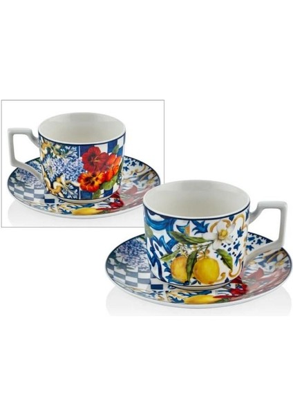 Italy Garden 6'lı Çay Fincan Seti 15X6,5CM 1BSF-1900IG