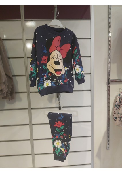 Lacivert Minnie Mouse Kız Eşofman Takımı