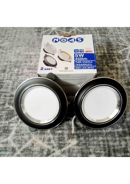 5 Watt 3 Renk Spot ( Siyah Kasa ) 10 ADET