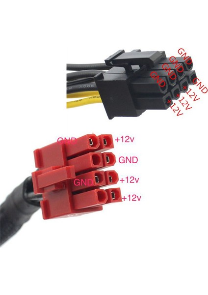 18AWG Pcı-E Grafik Kartı Modüler Güç Kablosu 8pin'den Çift 8pin'e Güç Kaynağı Kablosu Antec Eco Tp Np Serisi Için, 50CM (Yurt Dışından)