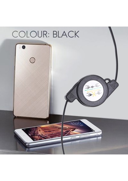 USB Type C USB 3.1 Geri Çekilebilir Kablo Şarj Cihazı Şarj Type-C Usb-C Kablosu Siyah (Yurt Dışından)