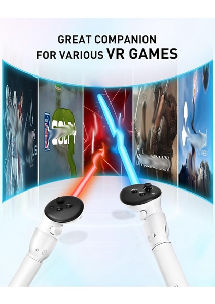 Meta Quest 3 Için 5'i 1 Arada Vr Kontrol Cihazı Adaptörü Quest 3 Vr Golf Aksesuarları Için Tutamak Tutacakları Uzatmaları Uzun Kollar-Siyah (Yurt Dışından) fırsatları