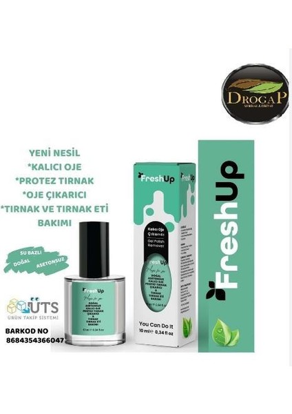Freshup Asetonsuz Kalıcı Oje ve Protez Tırnak Çıkarıcı Natural 10 ml