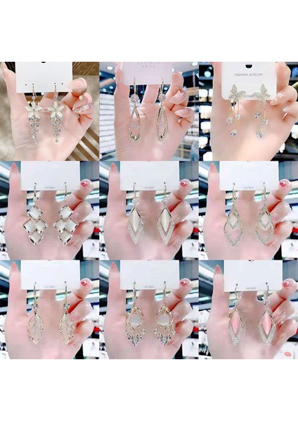 Moda Kedi Gözü Elmas Küpe Kadın Ilkbahar Ve Yaz Ince Yeni Stil Işık Lüks High-End Küpe (Yurt Dışından) fiyatları