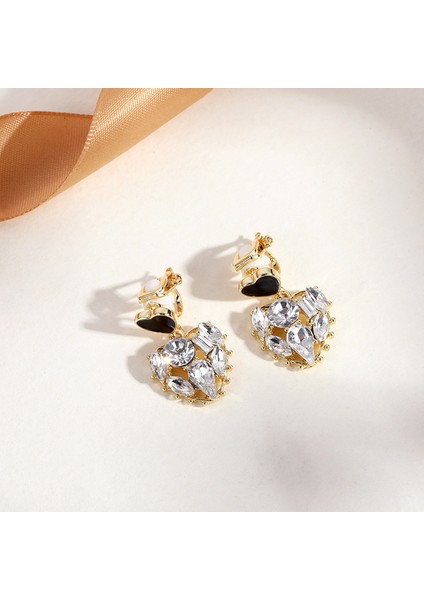 Delıcı Olmadan Üçgen Püskül Kulak Klipsi, Üst Düzey Niş Edebi Retro Bayan Kulak Asılı Hafif Lüks Yüksek Kaliteli Küpeler (Yurt Dışından)