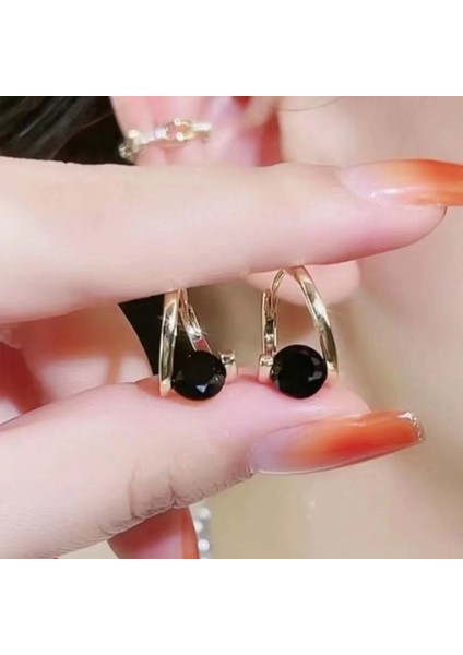 Yenı Geometrik Mikro Işlemeli Zirkon Küpeler, Niş Tasarım, Modaya Uygun, Zarif, Sade, Çok Uyumlu Kadın Küpeleri (Yurt Dışından) fırsatları