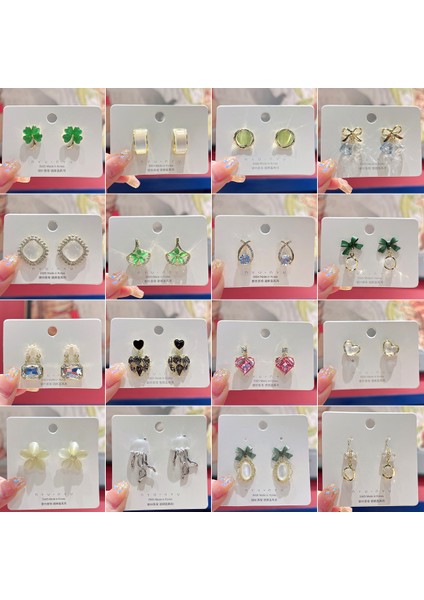 Gümüş Iğne Seti Kedi Gözü Küpeler, Üst Düzey, Modaya Uygun Ve Çok Yönlü, Hafif Lüks Küpeler, Sade Ve Zarif Zirkon Küpeler (Yurt Dışından) fiyatları