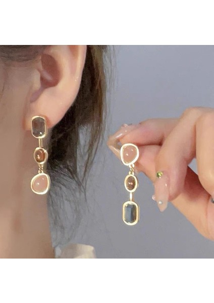 925 Gümüş Iğne Yay Küpe Kore Tarzı Küpeler Üst Düzey Küpeler Niş Inciler Çok Yönlü Mizaç Küpeleri (Yurt Dışından)