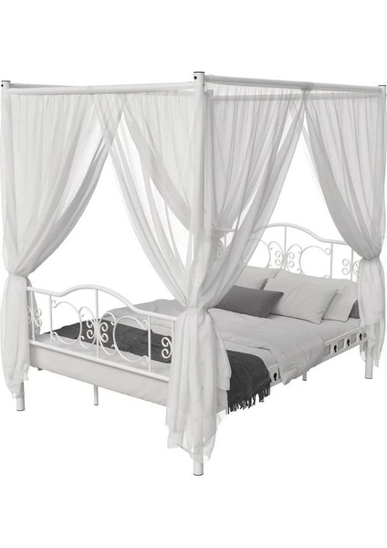 Pero Sultan Çift Kişilik Başlıklı Ferforje Metal Beyaz Karyola (Cibinliksiz) 180 x 200 modelleri