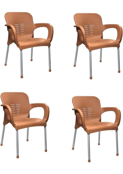 80 x 80 Metal Ayaklı Bahçe Balkon Masa Takımı Teak indirimleri