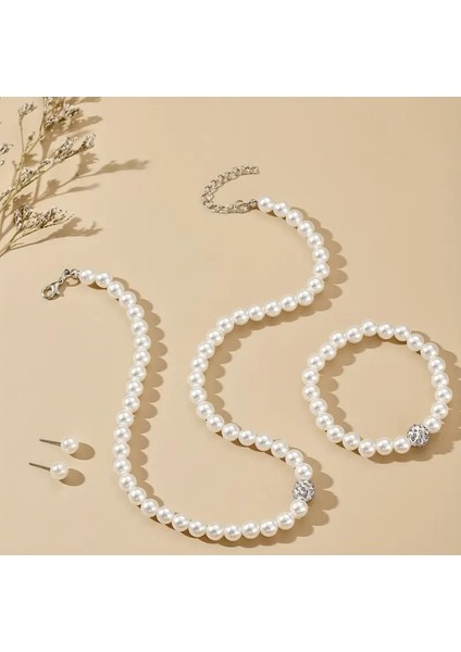 Bohem Tarzı Inci Takı Seti (Koly+Bileklik+Küpe) fiyatları