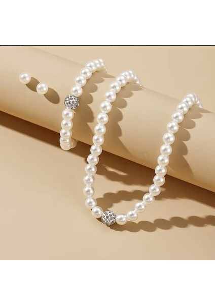 Bohem Tarzı Inci Takı Seti (Koly+Bileklik+Küpe) modelleri