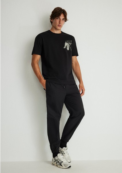 Beli Lastikli Siyah Jogger Pantolon 0010190-900