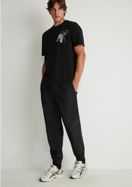Beli Lastikli Siyah Jogger Pantolon 0010190-900