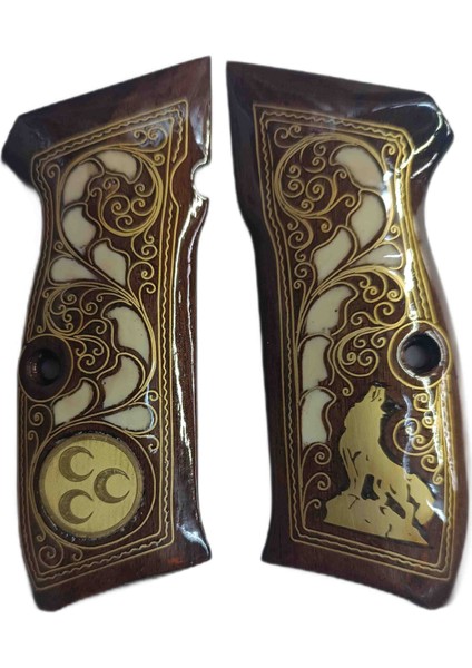 Cz 75 A B Serisi Canik 55 ve 16 Lı Çek Ahşap Kabze