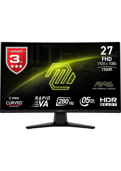 27" MAG 274CXF 1920x1080 (FHD) CURVE 1500R VA 280HZ 0.5MS (GTG) ADAPTIVE-SYNC GAMING MONITOR