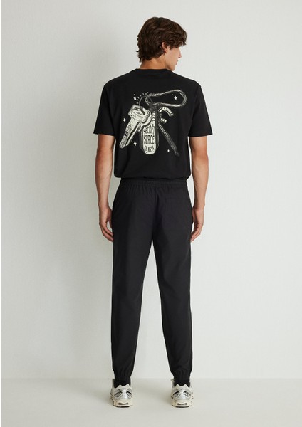 Beli Lastikli Siyah Jogger Pantolon 0010190-900