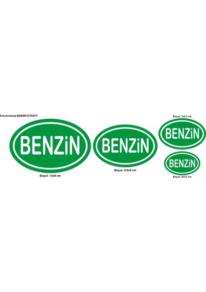 Benzin Işareti Sticker Etiketi