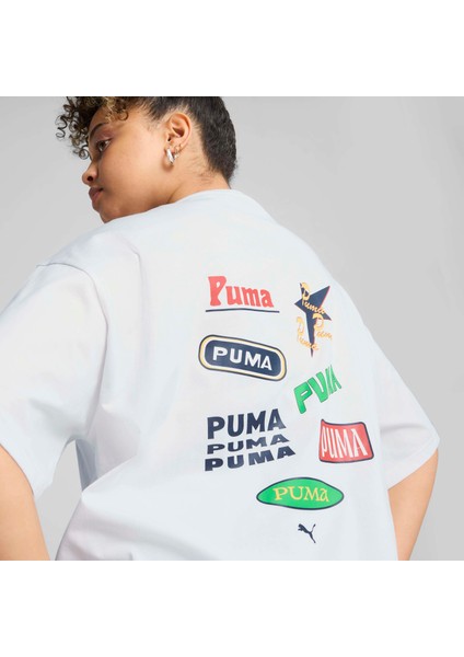 Kadın Beyaz Puma Wardrobe Ess Graphic Tee Beyaz Kadın T-Shirt fiyatları