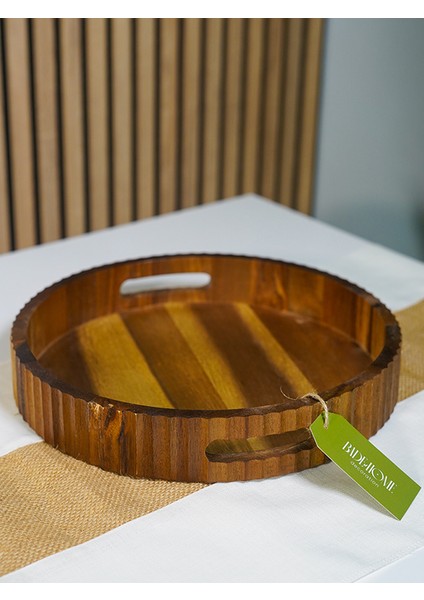 BadeHome Decoration Doğal Akasya Tepsi (30 Cm) fiyatları