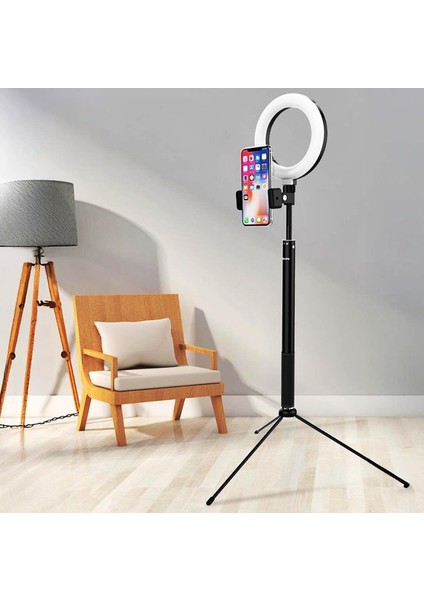 2ın1 6inç Tripod Standl Bluetooth Kumanda -Video Selfie Stüdyo Makyaj IŞIĞI-160CM fırsatları
