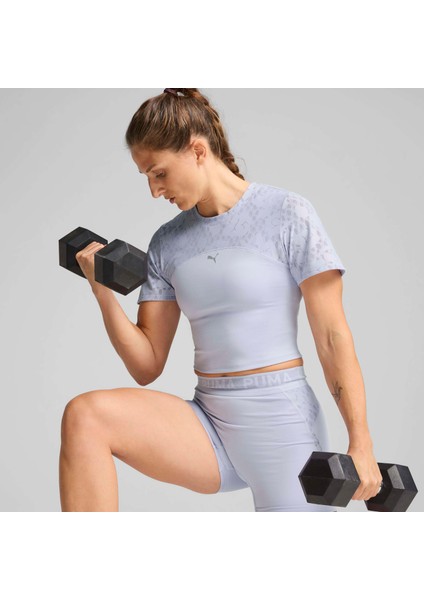 Kadın Mavi Puma Lace Top - Short Mavi Kadın Crop