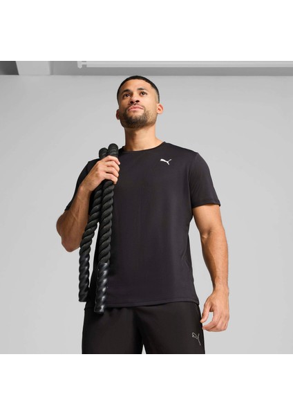 Erkek Puma M Tad Ess Poly Texture Tee Siyah Erkek T-Shirt