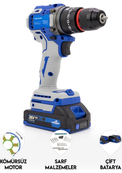 36 V 10 mm Blue Çelik Mandren