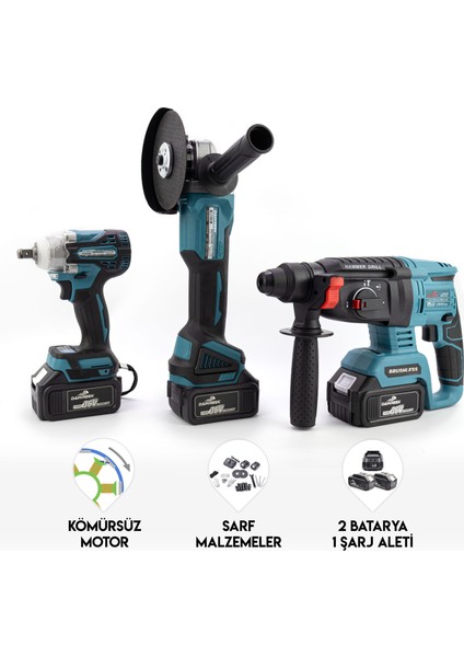 Üçlü Set 2B1Ş (Ş.Spral+S.Sıkma+Ş.Hilti)