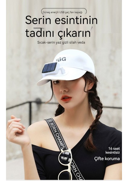 Fan ile Şapka Güneş Koruyucu Güneş Şapkası Çok Fonksiyonlu Büyük Rüzgar USB Taşınabilir Küçük Fan Şapkası (Yurt Dışından) indirimleri