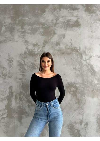 Premıum Kalite Oysh Kumaş Kayık Yaka Body