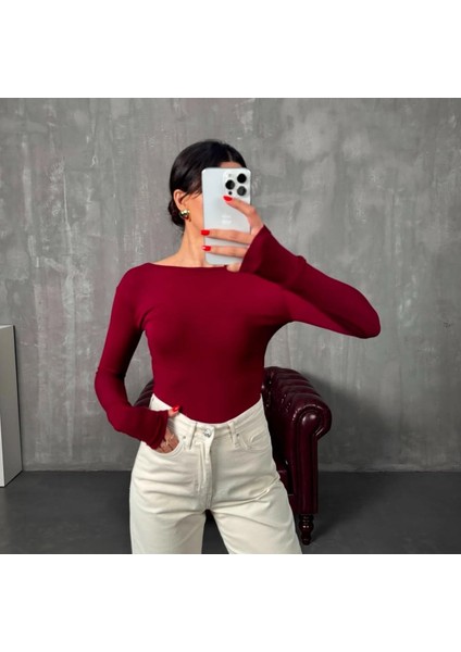 Premıum Kalite Oysh Kumaş Kayık Yaka Body